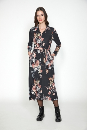DRESS ST.9763 ROSES PRINT