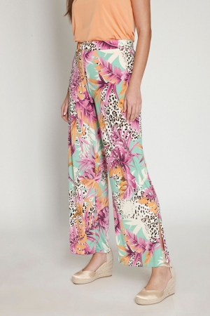 TROUSERS ST. 103 ANIMAL FLOWER PRINT