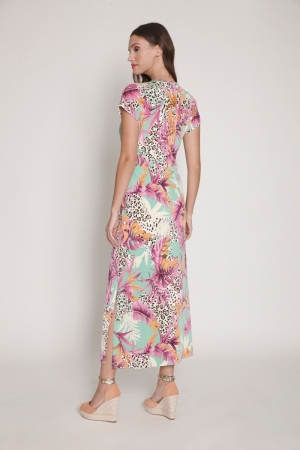 DRESS ST. 1126 ANIMAL FLOWER PRINT