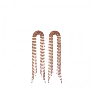 Strass Waterfall Earrings Light Pink roze